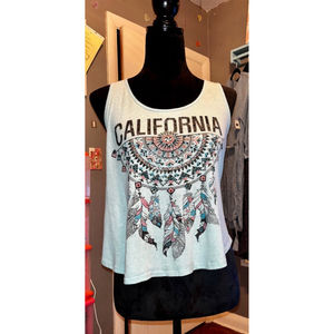 CHAROLETTE RUSSE L CALIFORNIA RACERBACK TANK